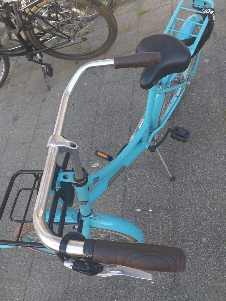 Popal blauwe fiets, Fietsen en Brommers, Fietsen | Meisjes, 26 inch of meer, Terugtraprem, Gebruikt, Ophalen of Verzenden