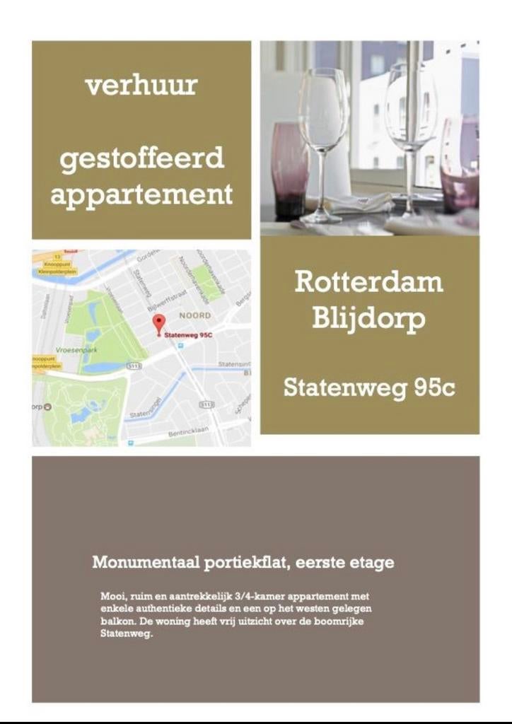 Verhuur Appartement Statenweg in Rotterdam, Huizen en Kamers, Huizen te huur, Rotterdam, Direct bij eigenaar, 72 m², Appartement
