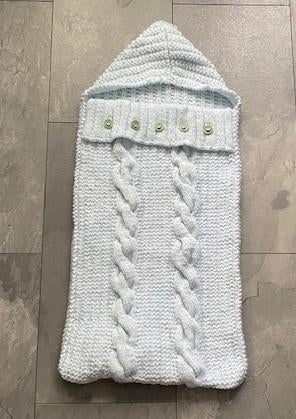 Gebreide Baby Wrap /inbakeren (qwe), Ophalen of Verzenden, Zo goed als nieuw, Minder dan 70 cm, Bakerzak of Bakerdoek