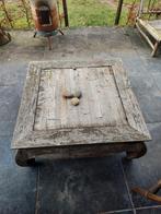 Opium tafel - verweerd, Ophalen, Gebruikt, 50 tot 100 cm, Vierkant