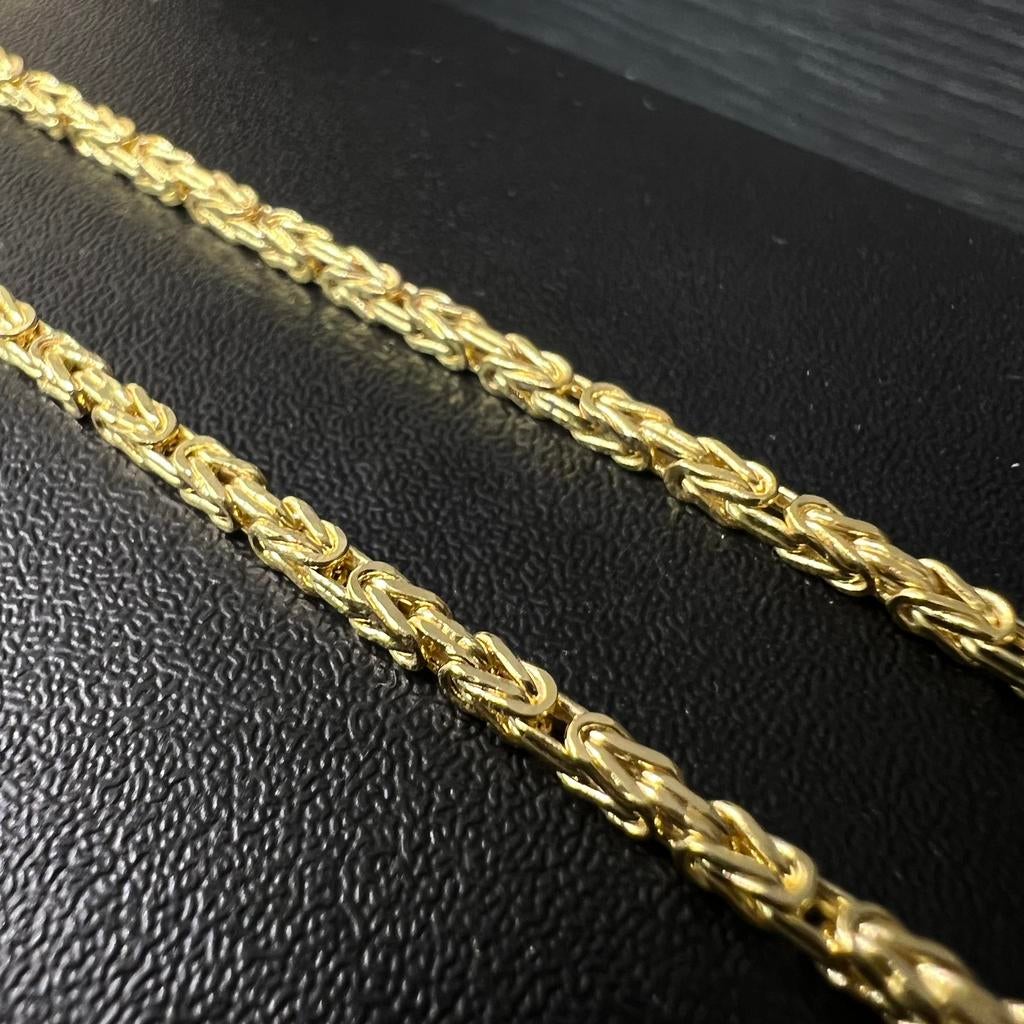 14k gouden koningsketting, Sieraden, Tassen en Uiterlijk, Kettingen, Ophalen of Verzenden, Nieuw, Goud, Goud