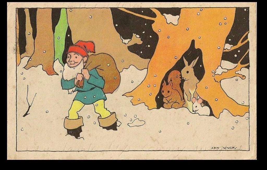 Jan Wijga Kabouters (2), Verzenden, 1940 tot 1960, Gelopen, Sterren en Beroemdheden