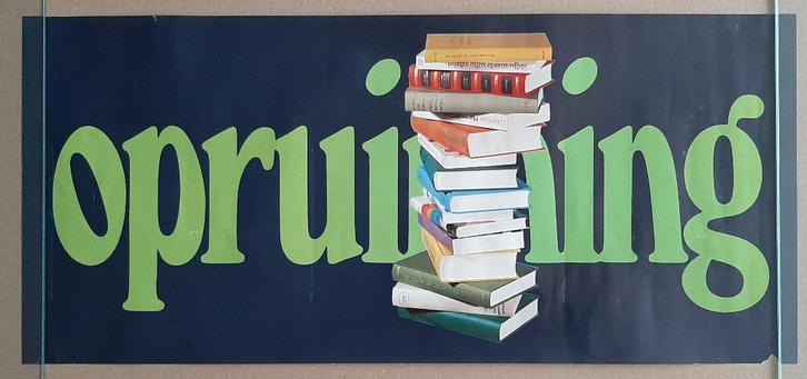 Boek opruimings posters 4x, Boeken, Boekenweekgeschenken, Gelezen, Ophalen of Verzenden