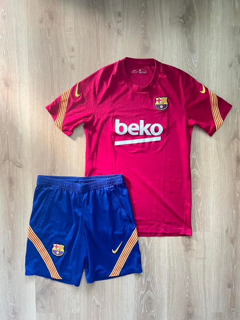 FC Barcelona trainingsset Nike 20/21 maat M/S, Kleding | Heren, Maat 48/50 (M), Ophalen of Verzenden, Zo goed als nieuw, Nike