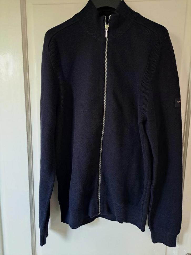 Cavallaro Napoli Ponto Cardigan Donkerblauw Maat M, Kleding | Heren, Truien en Vesten, Nieuw, Maat 48/50 (M), Blauw, Ophalen of Verzenden