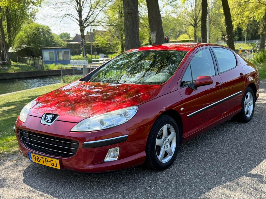 Peugeot 407 2.0 16V AUT 2007 Rood|Automaat|Airco|Apk, Auto's, 1800 kg, Origineel Nederlands, Sedan, Onderhoudsboekje