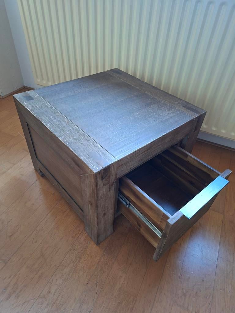 Salontafel, bijzettafel (hout), Huis en Inrichting, Tafels | Salontafels, Ophalen, 50 tot 100 cm, 50 tot 100 cm, Minder dan 50 cm