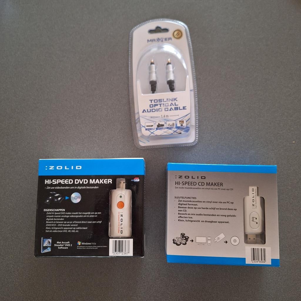 Zolid Hi-Speed DVD & CD Maker met Toslink Optische Kabel, Ophalen of Verzenden