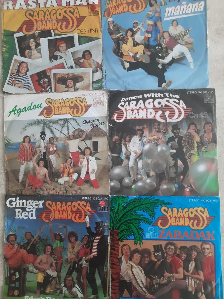 6x vinyl singels van Saragossa Band, Ophalen of Verzenden, Zo goed als nieuw, Overige formaten