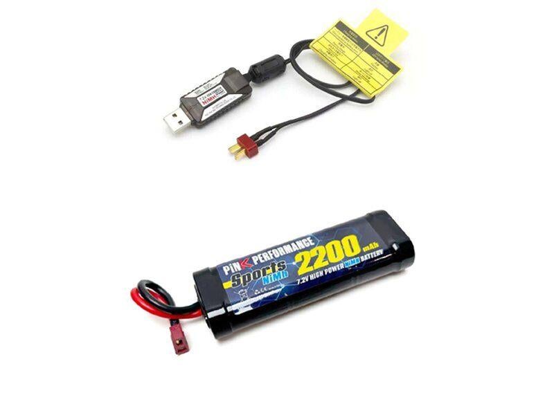 Kyosho COMBO Charger USB 1.0A - Battery 7.2V 2200 Deans, Ophalen of Verzenden, Nieuw, Overige schalen, Onderdeel