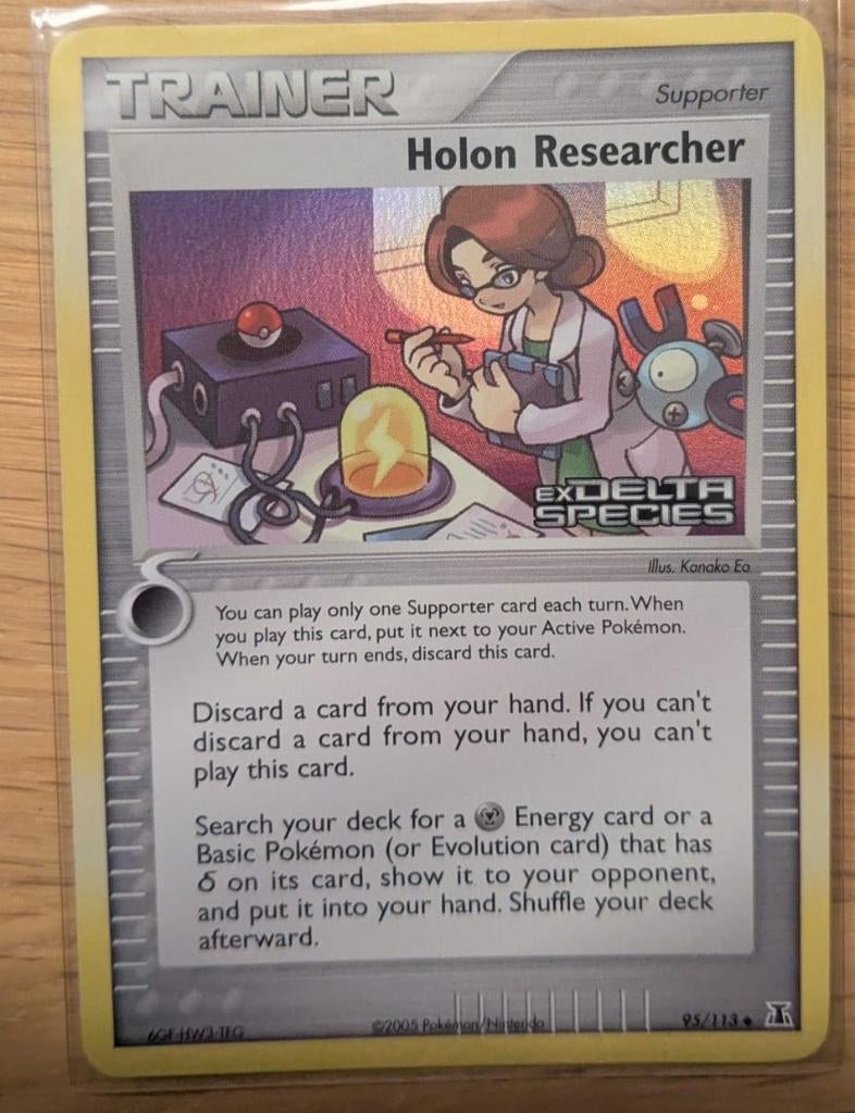 Trainer Holon Researcher, Hobby en Vrije tijd, Verzamelkaartspellen | Pokémon, Nieuw, Losse kaart, Foil, Ophalen of Verzenden