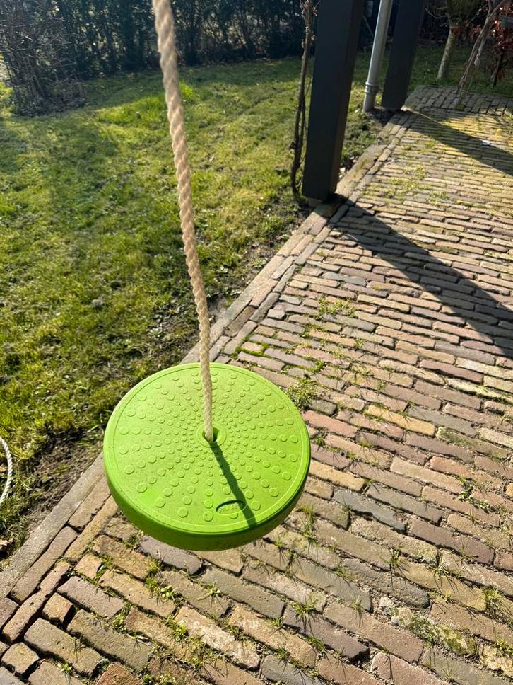 Schommel touw met schotelzitje, Kinderen en Baby's, Speelgoed | Buiten | Speeltoestellen, Gebruikt, Schommel, Ophalen of Verzenden