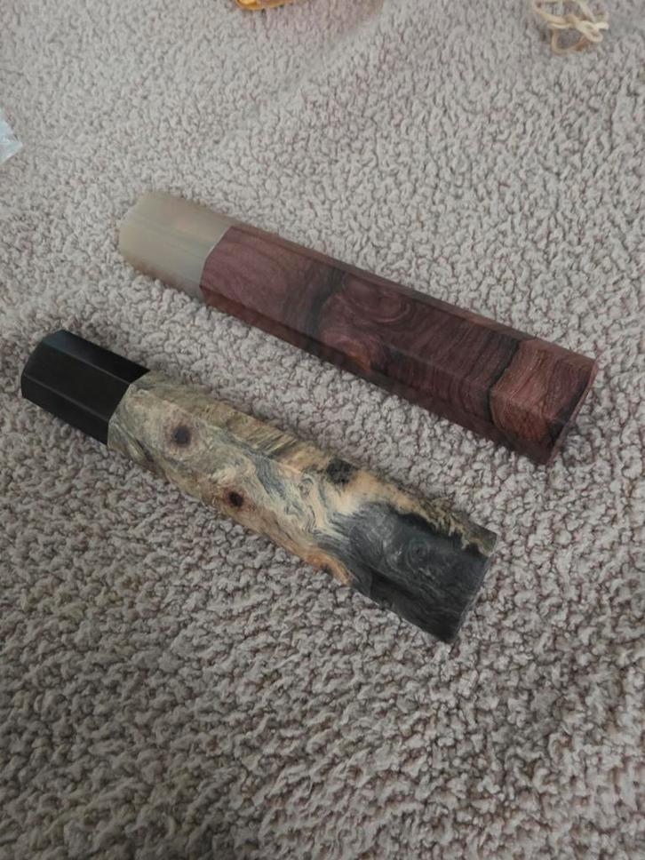 2 japanse koksmes handvat/handle, Huis en Inrichting, Keuken | Bestek, Nieuw, Rvs of Chroom, Ophalen of Verzenden