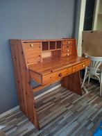 Grenen secretaire bureau met lades en vakjes, Ophalen of Verzenden, Gebruikt, Landelijk