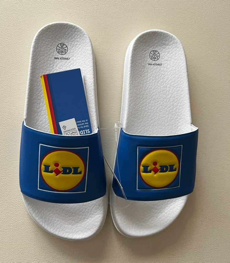 Lidl slippers nieuw, diverse maten € 20,00 per paar., Kleding | Heren, Schoenen, Slippers, Wit, Lidl, Nieuw