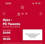 Ajax - FC Twente, 3 tickets beschikbaar, Tickets en Kaartjes, April