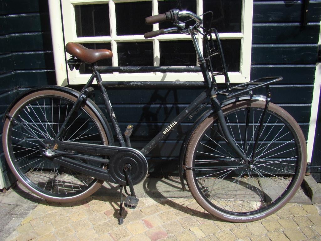 Burgers heren transportfiets, Terugtraprem, Gebruikt, Versnellingen, 57 tot 61 cm