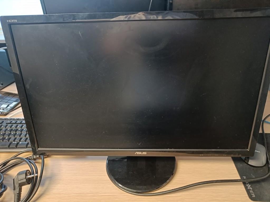 Asus 24 inch beeldscherm goed lezen VE248HR, HDMI, Gebruikt, Ingebouwde speakers, ASUS