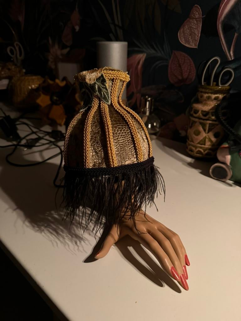 Lampenkap op paspop handje, Verzenden, Rond, Minder dan 25 cm
