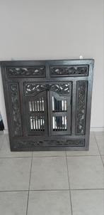 Te koop bewerkte spiegel met klapdeuren, Ophalen, Rechthoekig