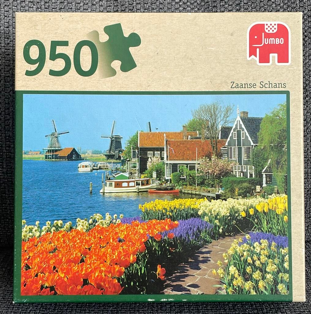 Jumbo puzzel “Zaanse Schans”, Ophalen of Verzenden, 500 t/m 1500 stukjes, Zo goed als nieuw