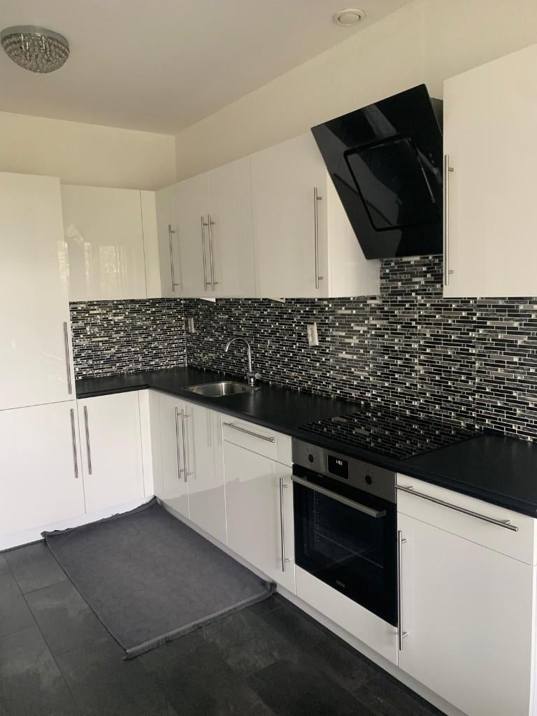 Keuken L-vorm, Ophalen, Gebruikt, Overige materialen, Wit