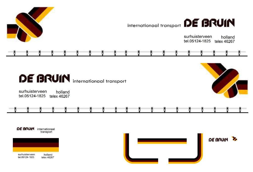 Vrachtauto decal 1:50 De Bruin Surhuisterveen Daf XF trailer, Verzenden, Nieuw, Bus of Vrachtwagen, Overige merken