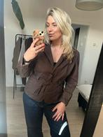 Bruine Miss Etam blazer met ceintuur maat 46, Kleding | Dames, Jassen | Zomer, Ophalen of Verzenden, Gedragen, Bruin