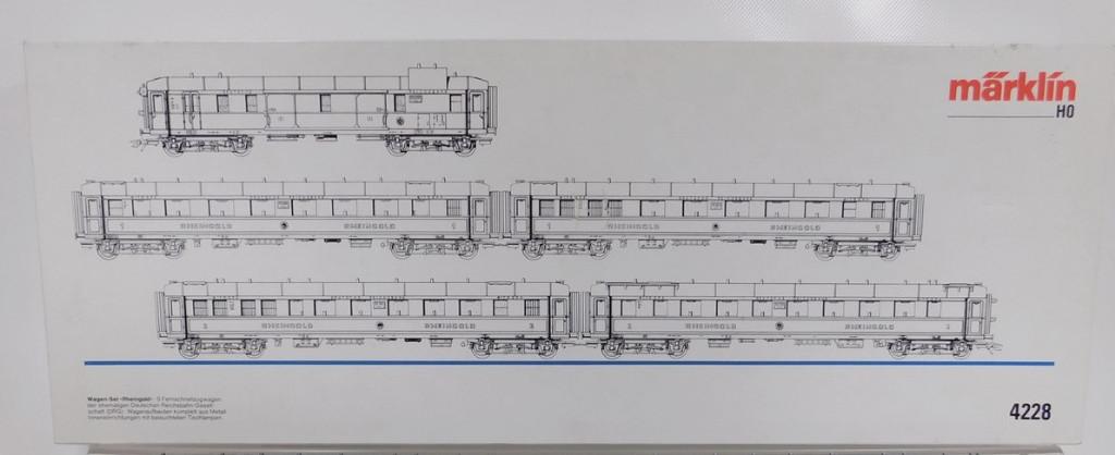 Marklin HO 4228 - 5-delige set Rheingold van de DR in ovp, Wisselstroom, Ophalen of Verzenden, Märklin, Nieuw