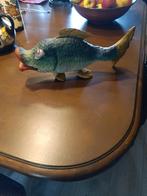 Grappig houten visbeeldje in vrolijke kleuren, Antiek en Kunst, Ophalen of Verzenden