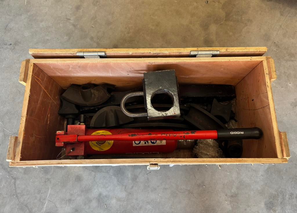 Ridgid Buigpomp & Buigblokken in houten koffer!!!, Doe-het-zelf en Verbouw, Ophalen of Verzenden, Gebruikt