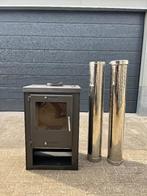 Houtkachel + kachelpijpen allesbrander overkapping tuinhaard, Ophalen, Gebruikt, Houtkachel, Vrijstaand