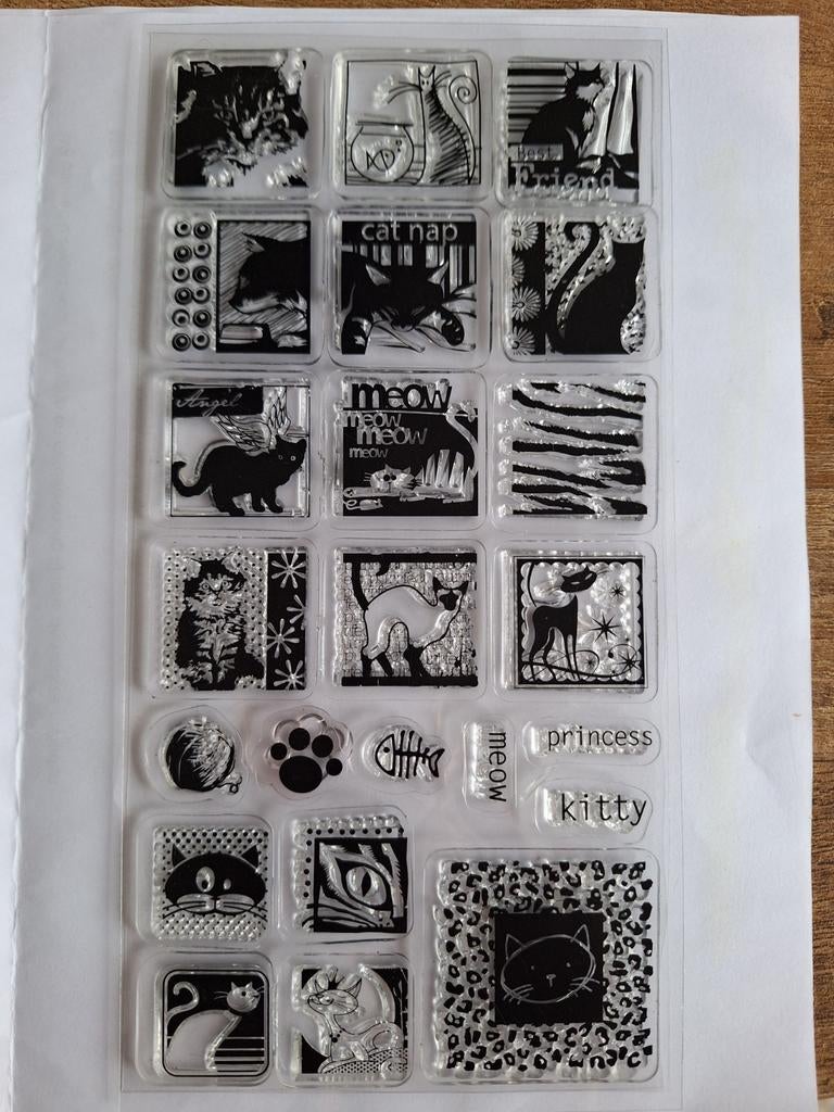Inkadinkado Cats Galore Clear Stamps, Ophalen of Verzenden, Zo goed als nieuw, Clearstamp
