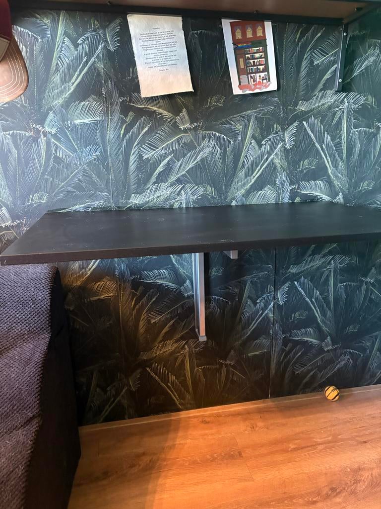 IKEA Bjursta klaptafel bruinzwart, Ophalen, Gebruikt, Tot twee personen, 50 tot 100 cm