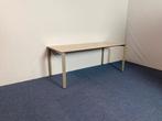 2 x Bureau Ahrend 700, eiken blad, grijs frame, 180 x 80 cm., Ophalen, In hoogte verstelbaar, Gebruikt, Bureau