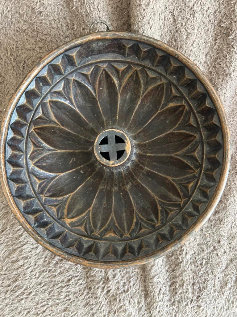 Antieke Koperen Tulbandvorm - Decoratieve Bakvorm, Antiek en Kunst, Ophalen of Verzenden, Koper