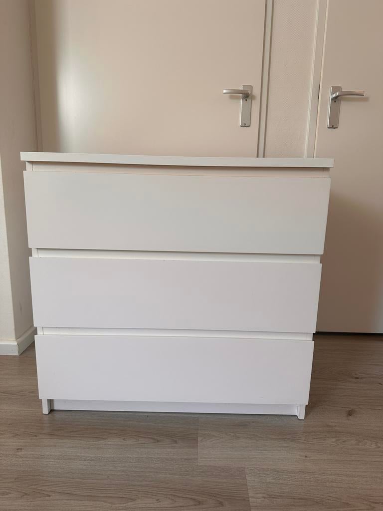 Ikea malm kast met 3 lades, Zo goed als nieuw, 3 of 4 laden, Minder dan 100 cm, 25 tot 50 cm