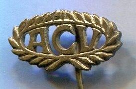 ACV - Algemeen Christelijk Vakverbond koper speldje( U_144a), Verzamelen, Verzenden, Zo goed als nieuw, Stad of Land, Speldje of Pin