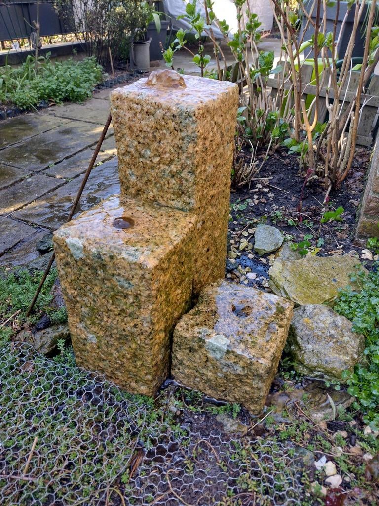 Natuurstenen waterornament, Ophalen, Gebruikt, Waterornament