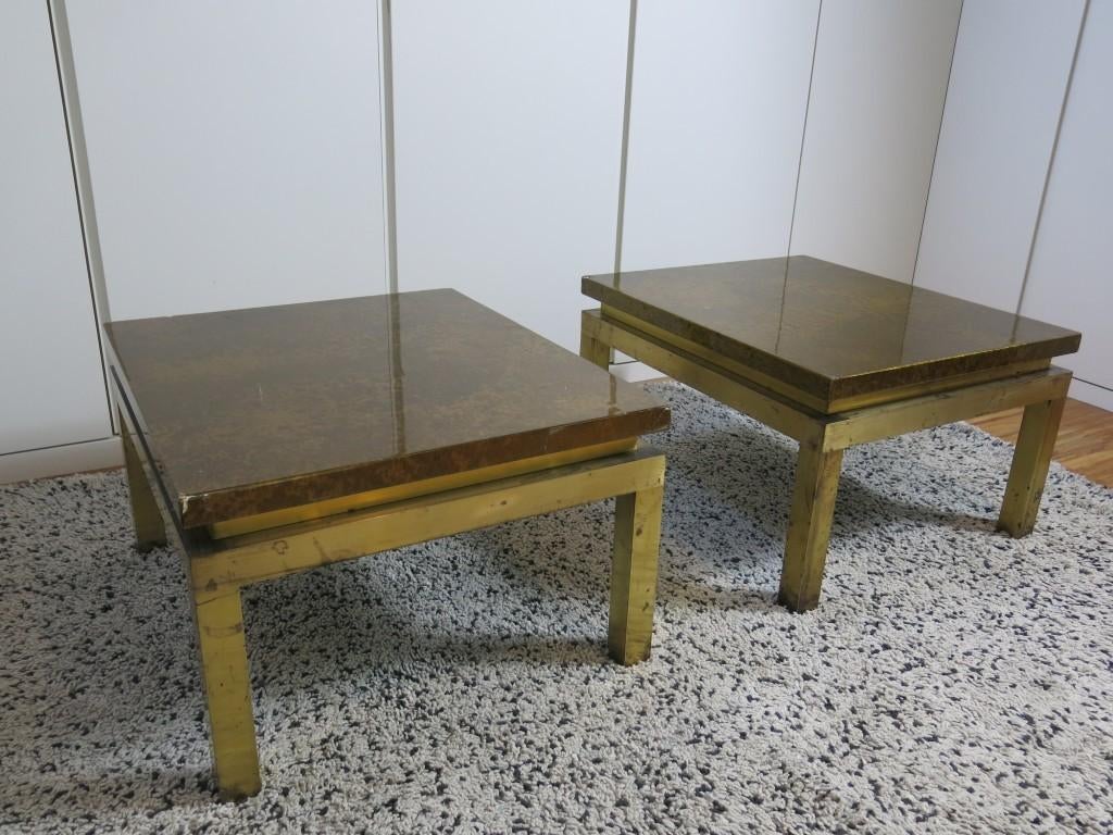 Paar salontafels van Guy Lefevre voor Maison Jansen 1950, Ophalen