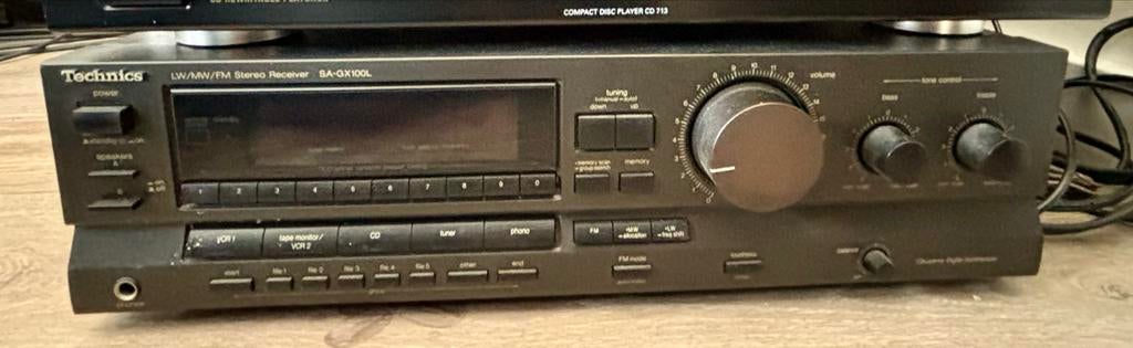 Technics SA-GX100L Stereo Receiver - Vintage Audio, Audio, Tv en Foto, Versterkers en Receivers, Ophalen of Verzenden, Gebruikt