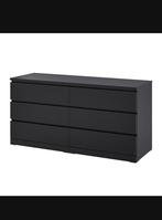 IKEA Zwarte ladekast met 6 lades, Huis en Inrichting, Ophalen, Gebruikt, 5 laden of meer, 150 tot 200 cm