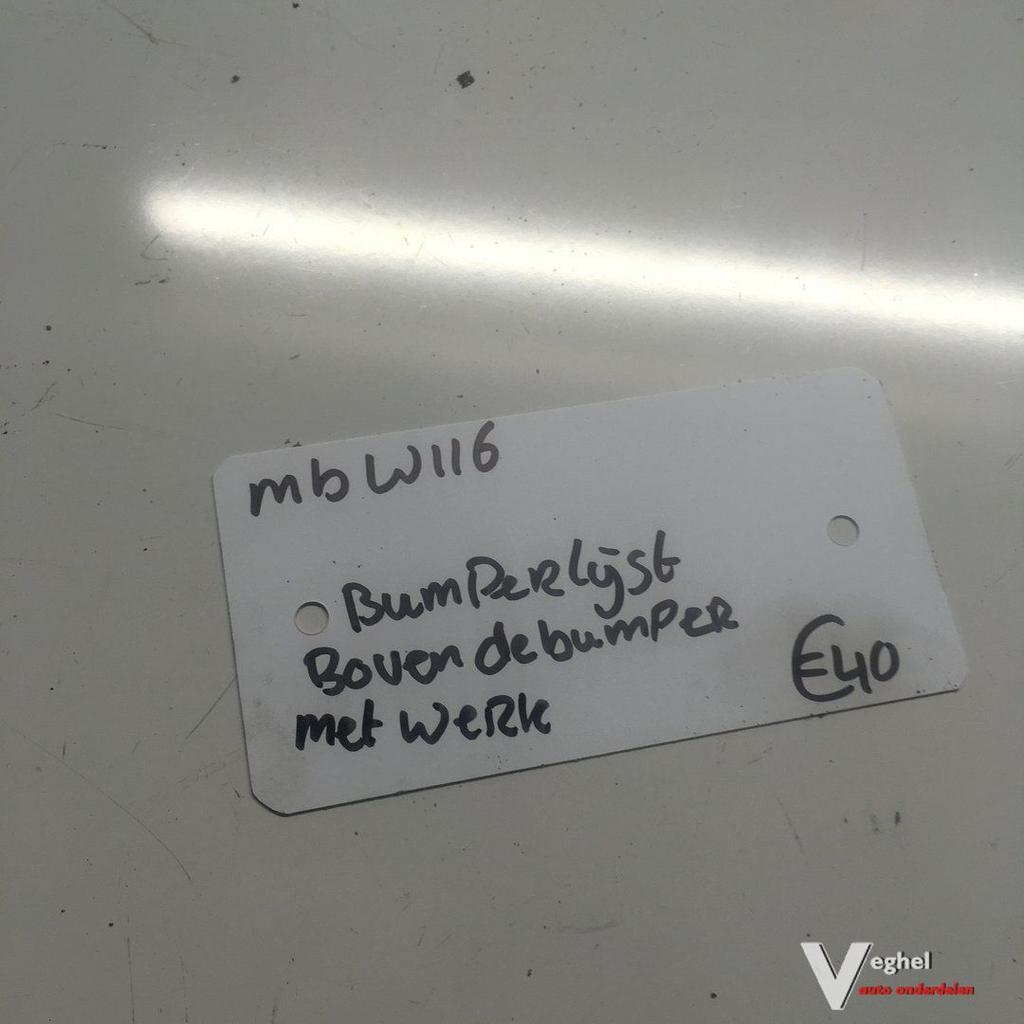 Mercedes W116 Bumperlijst met werk, Ophalen, Gebruikt, -, -