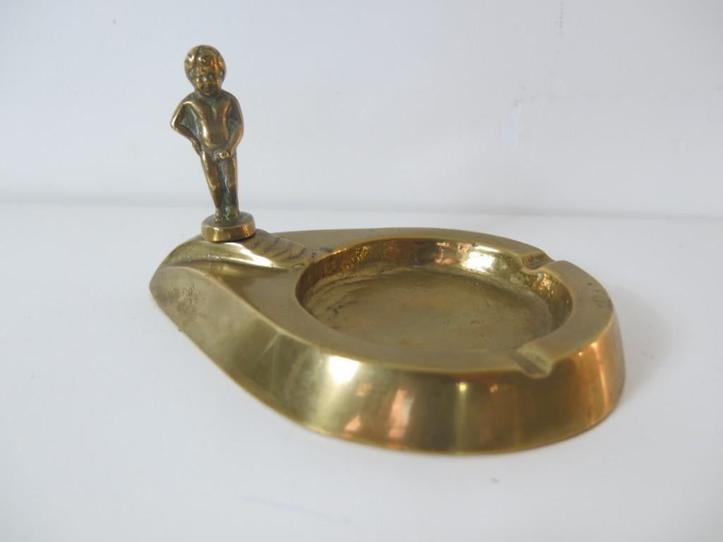 Vintage messing Expo 58 Manneken Pis asbak  , Antiek en Kunst, Ophalen of Verzenden