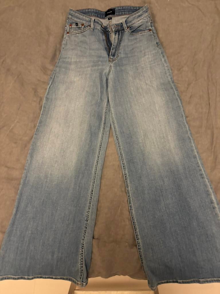 Denham miku wide leg jeans 26, Verzenden, Zo goed als nieuw, Blauw, Overige jeansmaten