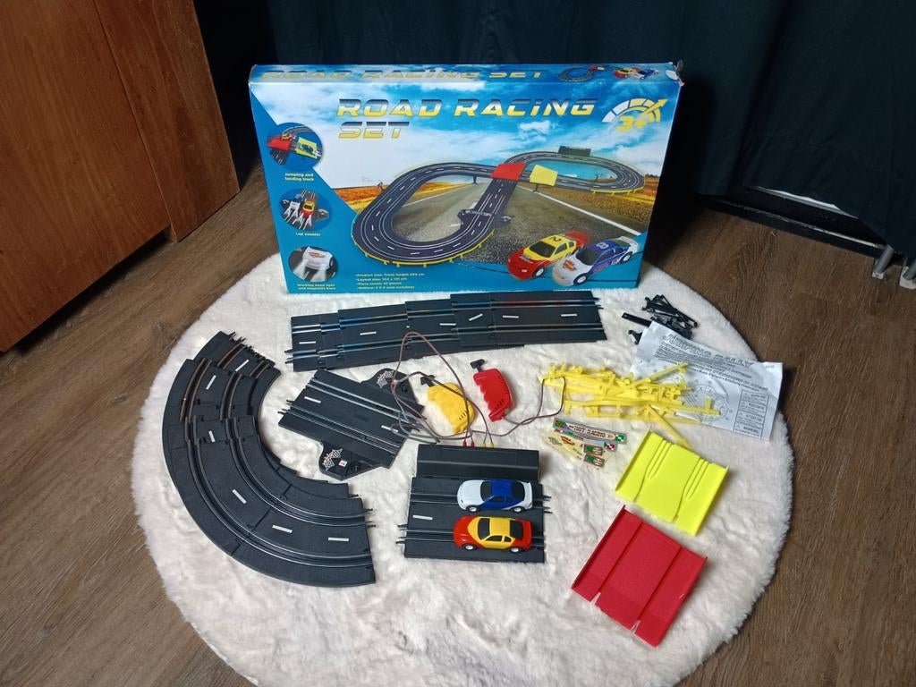 Auto Racebaan met Licht! Road Racing set!, Kinderen en Baby's, Speelgoed | Racebanen, Ophalen of Verzenden, Zo goed als nieuw