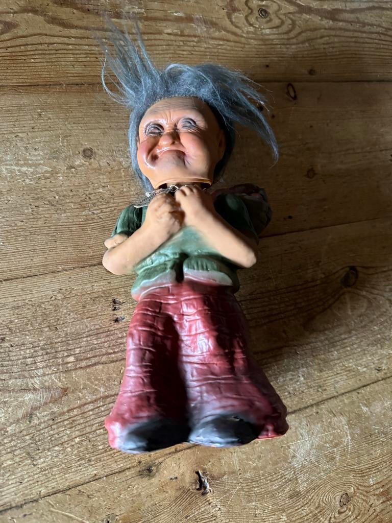 Heico troll bobblehead old woman vintage trol, Verzamelen, Ophalen of Verzenden, Gebruikt