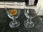 Twee bierglazen. Grimbergen. Gerardus kloosterbier., Ophalen of Verzenden, Zo goed als nieuw, Glas of Glazen, Overige merken
