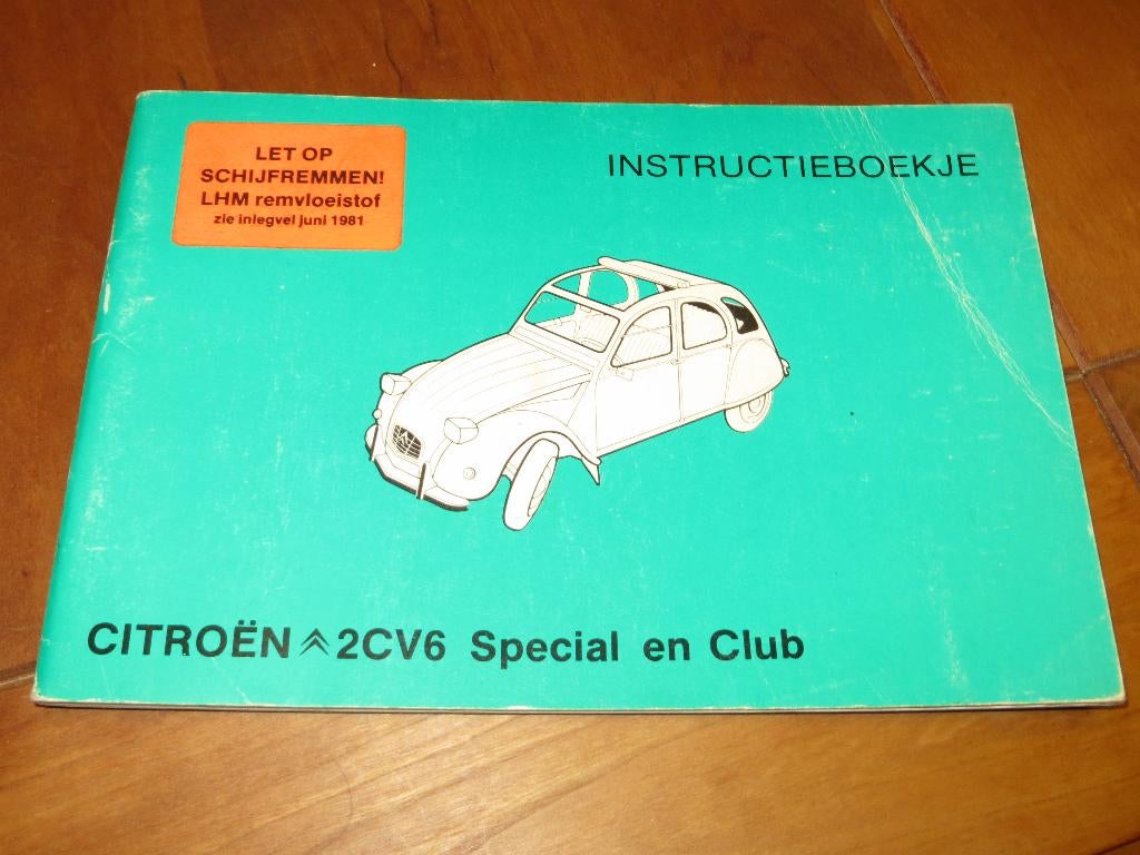 Instructieboekje Citroen 2CV6 Special, 2CV6 Club 1980, Ophalen of Verzenden