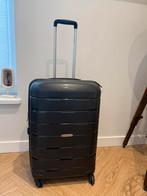 Donker grijze koffer - ruimbagage, Sieraden, Tassen en Uiterlijk, Koffers, Hard kunststof, Zo goed als nieuw, 35 tot 45 cm, Wieltjes